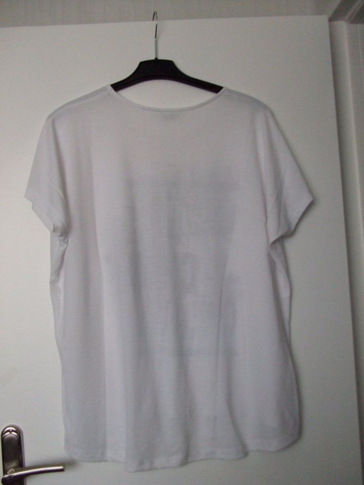 Damen T-Shirt weiß mit Aufdruck, Gr. L, 44/46 in Berlin