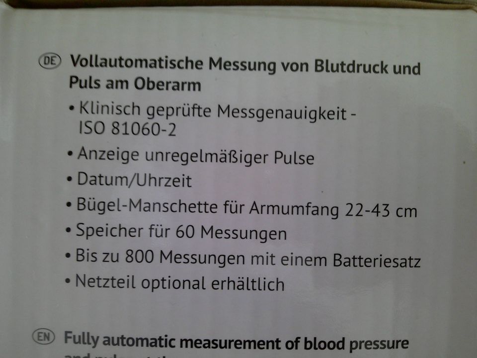 Blutdruckmessgerät VISOCOR OM50 NEU in Berlin