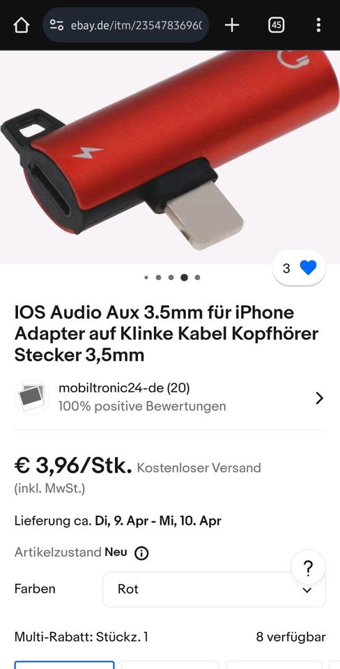 Adapter für Kopfhörer für iPhone in Chemnitz