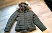 H&M L.O.G.G., Khaki/Grau, Daunen, Fake Fur, Fell, Kapuze Jacke Niedersachsen - Delmenhorst Vorschau