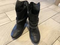 Högl Stiefeletten in schwarz/metallic Gr. 38 Bayern - Metten Vorschau
