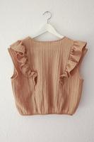 Rüschen Bluse 34 XS hellbraun Puffärmel süß romantisch vintage Sachsen - Rötha Vorschau
