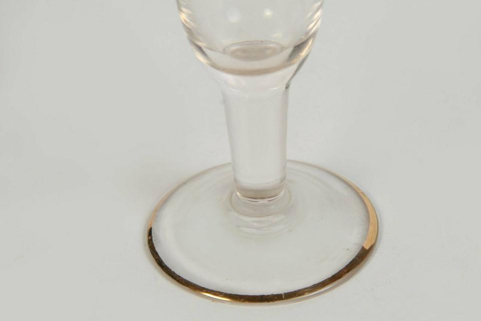 Altes Sektglas m. Goldrandbordüre u. Goldrand vintage 60/70er in Berching