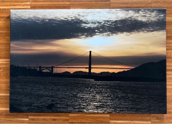 Foto Leinwand Ausschnitt Golden Gate Bridge in Hamminkeln
