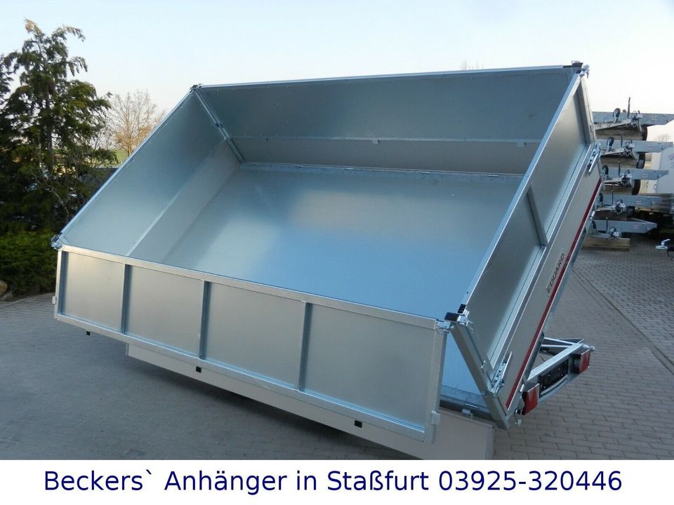 Eduard 3.000kg | elektr. 3-Seitenkipper | 3,30m x 1,80m | Bordwandaufsatz | 3318K in Neundorf