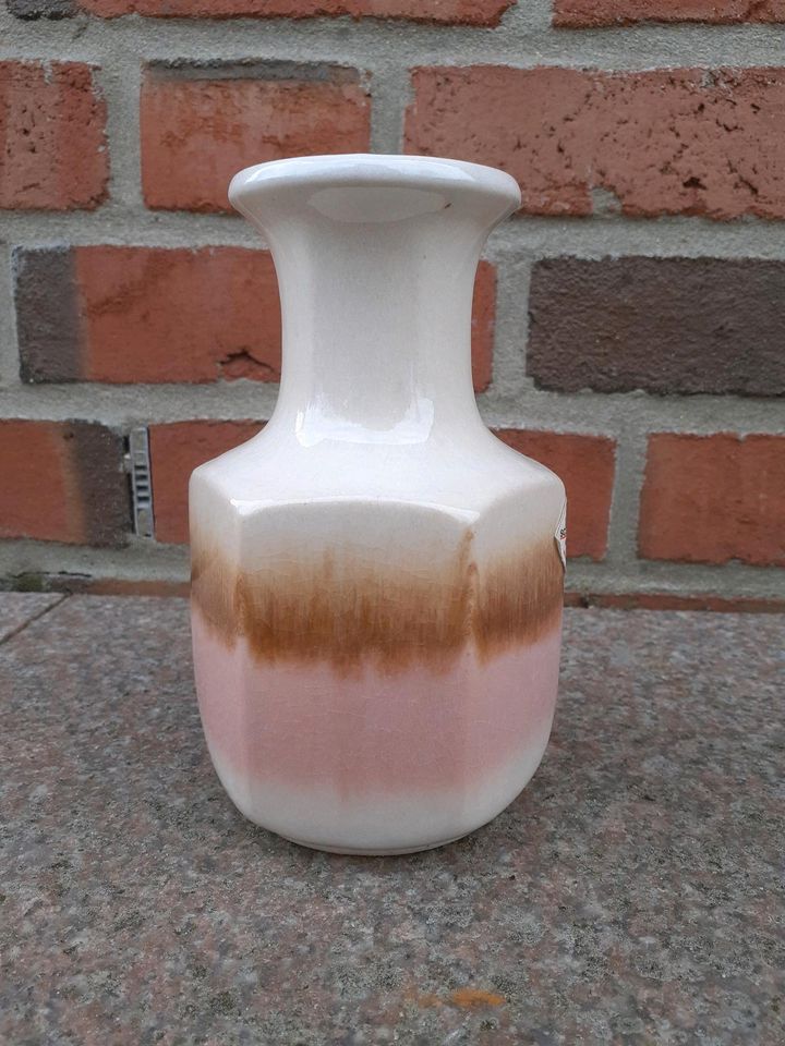 ⭐ Scheurich Kanne Vase Griff 60er Jahre retro 497-18 beige rosa in Bokel