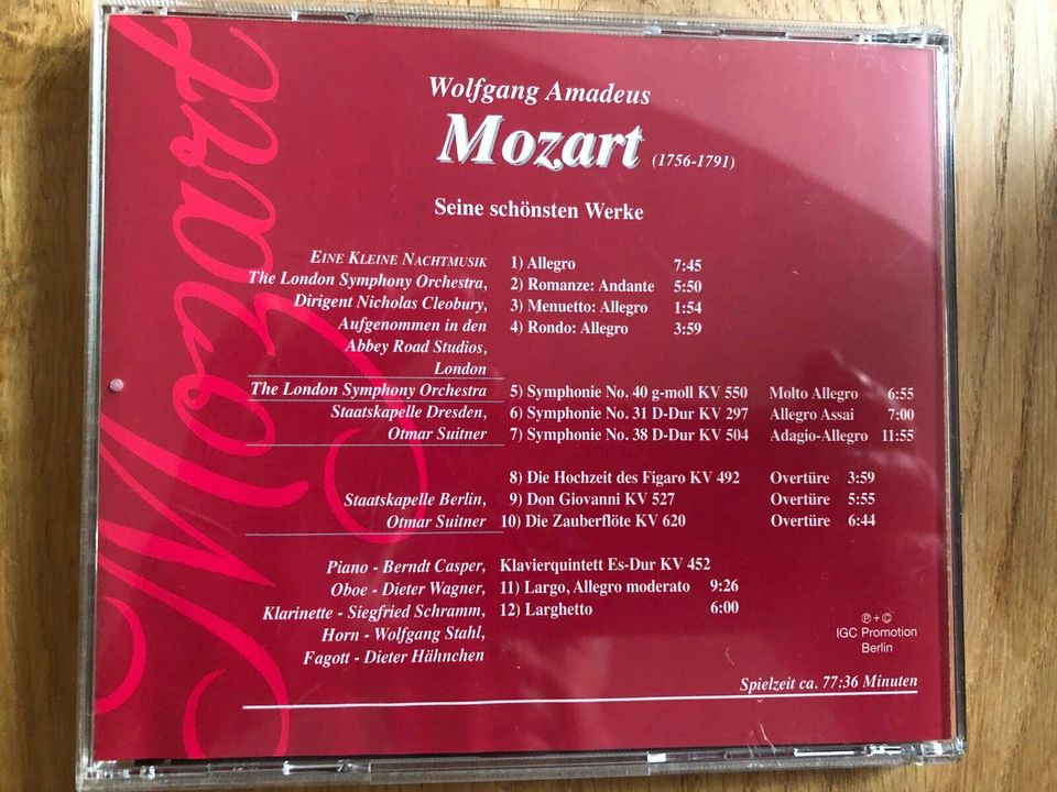 Wolfgang Amadeus Mozart - Seine schönsten Werke Klassik - Edition in Lüdenscheid