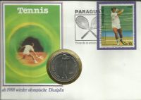 NUMISBRIEF MOTIV TENNIS MIT BORIS BECKER - ENGL. TENNISMEISTERSCH Nordrhein-Westfalen - Beckum Vorschau