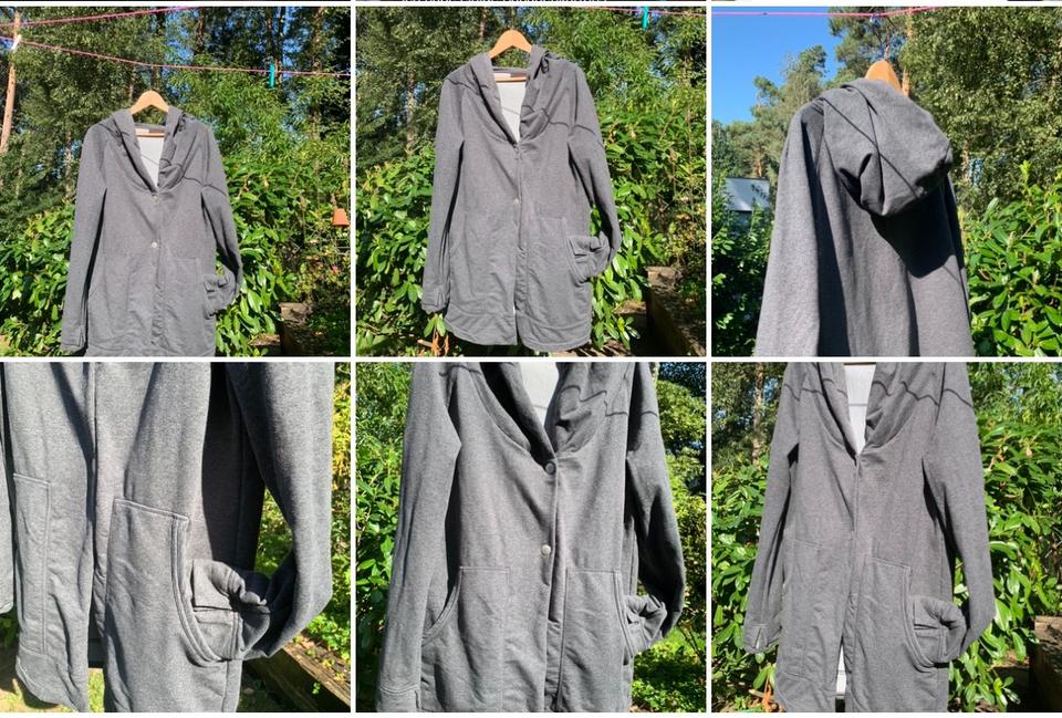 Gr 40 Tchibo Graue Sweatjacke mit oversized Kapuze in Buchholz in der Nordheide