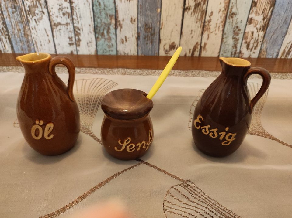 Keramik-set Essig Öl  Senf in Freyburg (Unstrut)
