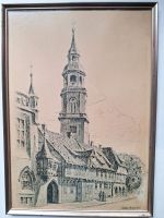 Zeichnung Druck Lithographie Johannes Baecker Celle Stechbahn Niedersachsen - Celle Vorschau