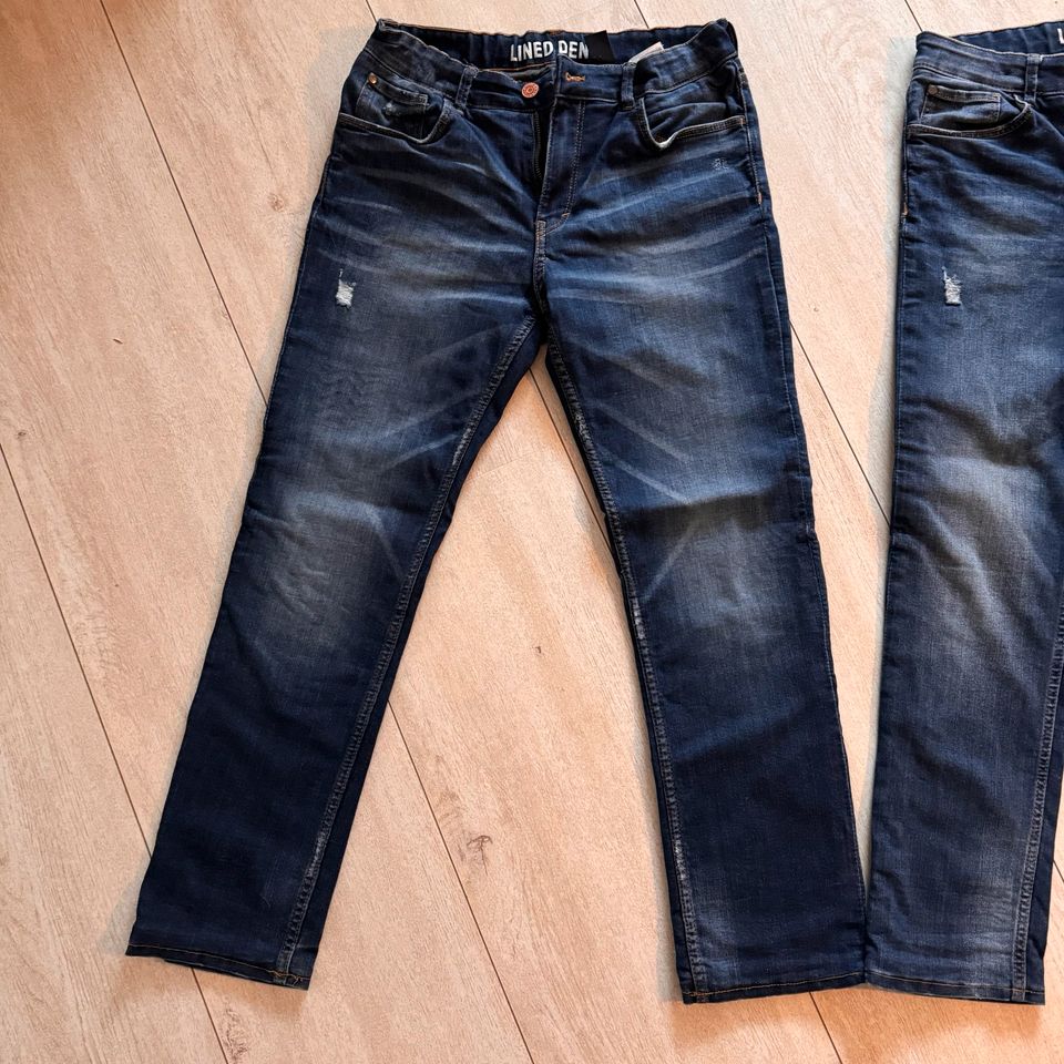 H&M gefütterte Jeans Gr. 158 gerader Schnitt in Dresden