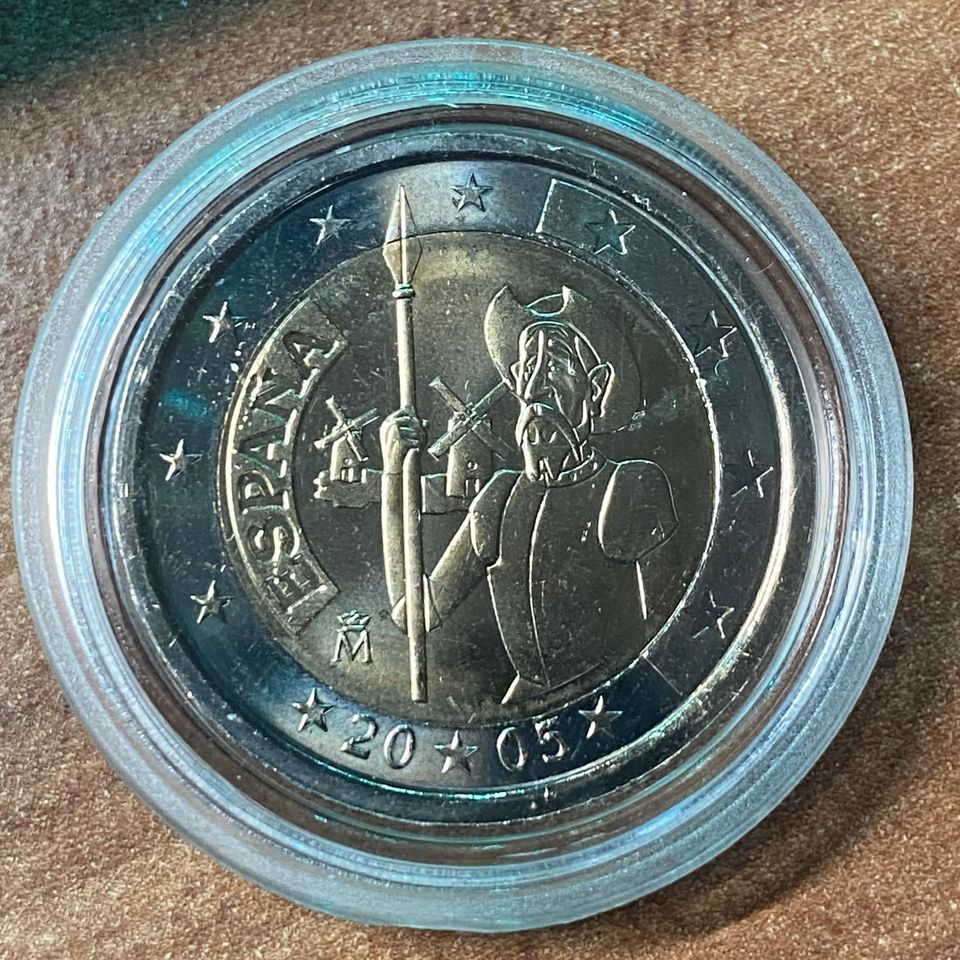 2 Euro Münze 2005 Spanien - 400 Jahre Don Quichote von La Mancha in Wülfrath