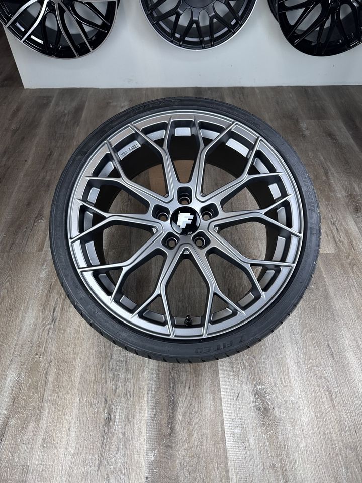 FF Wheels FF01 19 Zoll Winterräder für Skoda Seat Cupra Formentor Ateca KM 5FP VZ4 VZ5 VZ Hybrid Karoq Felgen Reifen Räder grau matt Performance Winterreifen ABE NEU Kodiaq KM Octavia Kompletträder in Neckarsulm