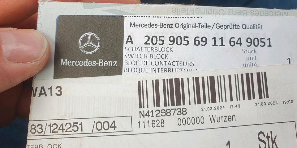 Mercedes Vito W447  Schalterblock A 205 905 59 11649051 in Wurzen