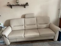 Leder Couch , 3-Sitzer in beige mit passendem Sessel, drehbar . Berlin - Reinickendorf Vorschau