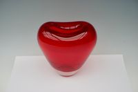 ROTES GLAS Vase HERZ - siehe Bilder Kr. Altötting - Garching an der Alz Vorschau