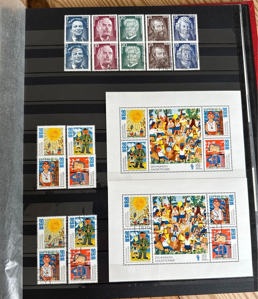 Liebevoll angelegtes DDR-Briefmarken-Album postfrisch+gestempelt in Ofterdingen