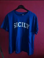 Blaues T-Shirt mit SICILY-Aufdruck Nordrhein-Westfalen - Erkrath Vorschau