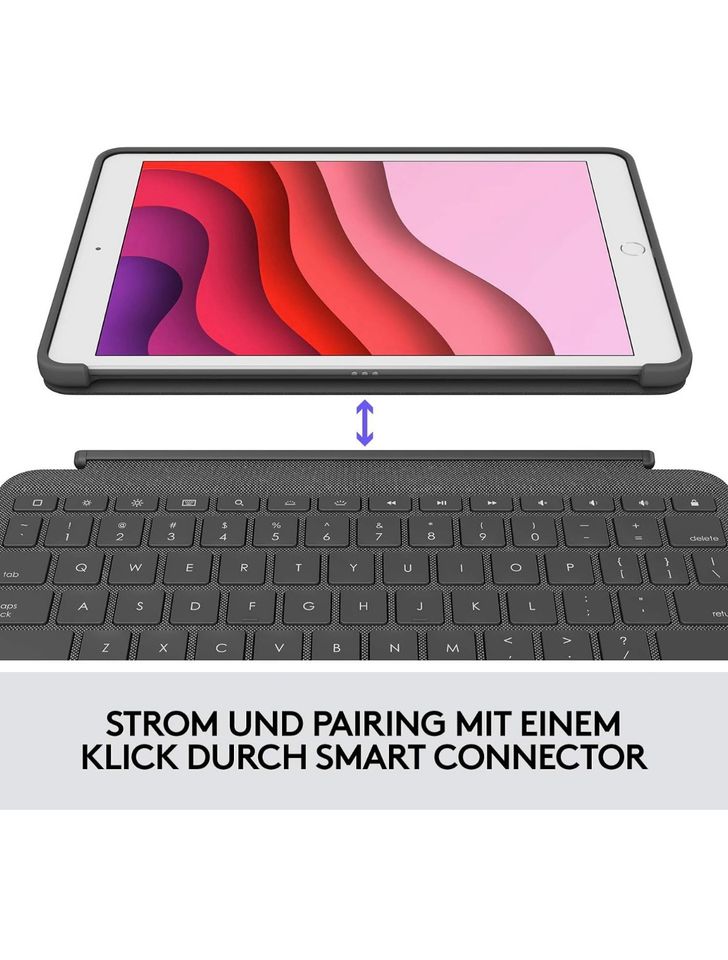Logitech Combo Touch für iPad (7., 8. und 9. Gen.), Tastatur in Waibstadt