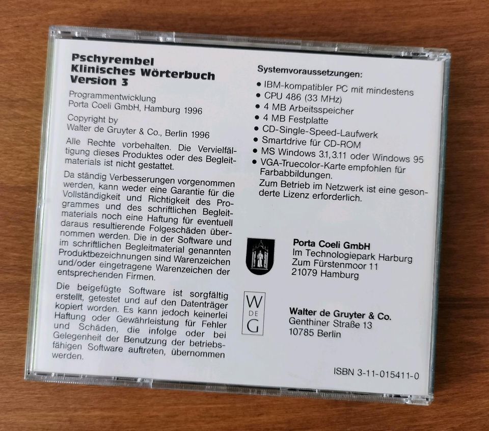 Pschyrembel,Klinisches Wörterbuch,CD-ROM,deGruyter Berlin,Medizin in Leipzig