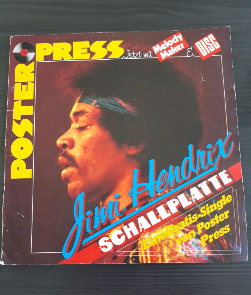 Poster Press Jimi Hendrix Folien-Schallplatte von 1970 in Neustadt a. d. Waldnaab