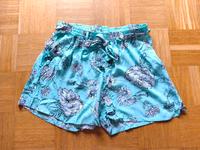 Damen Sommerhose ,Shorts mit Blumenmotiv,L ,türkis weiß Bayern - Bayreuth Vorschau
