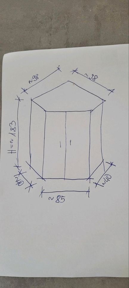 Kinderzimmer Eckkleiderschrank ~1.0×1.0×1.83m in Troisdorf