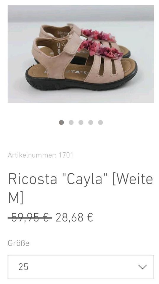 Neue Sandalen von Ricosta Gr. 23 24 25 26 33 ungetragen in Herzogenaurach