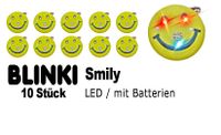 10x Blinki LED Anstecker Pin Button Smiley Disco Party Fussball Thüringen - Arnstadt Vorschau