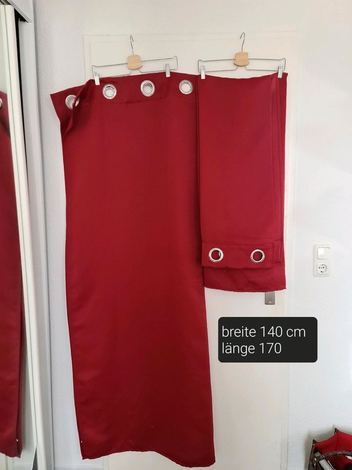 Vorhänge rot verdunkeln gardinen vorhang 2 Stück in Kassel