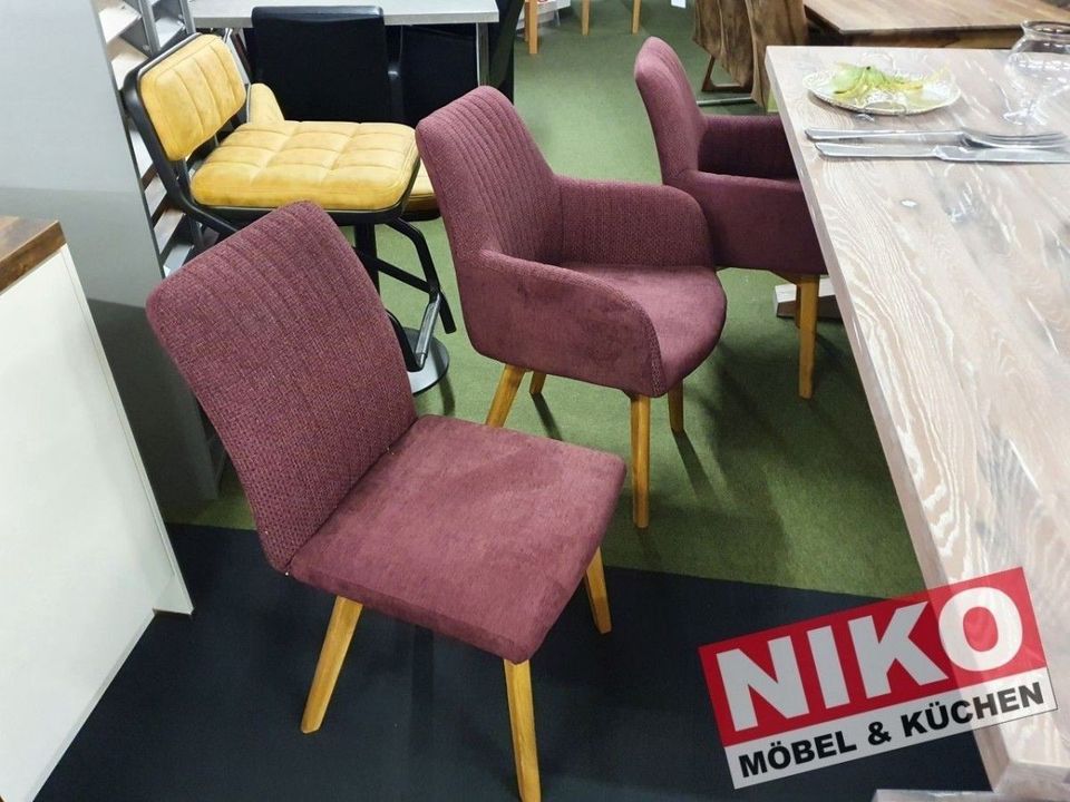 BRENTWOOD 6 Sessel + 2 Stühle Bordeaux AUSSTELLUNGSSTÜCK by NIKO in Rheine