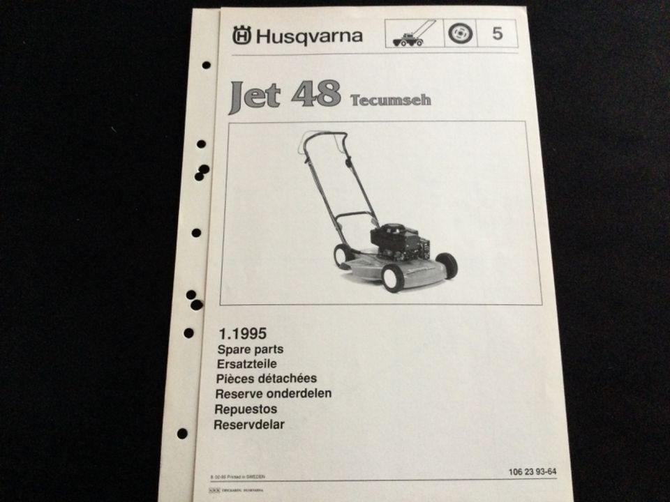 Husqvarna Rasenmäher Jet 48 Tecumseh Ersatzteil Liste von 1995 in Kiel -  Steenbek-Projensdorf | Ersatz- & Reparaturteile | eBay Kleinanzeigen ist  jetzt Kleinanzeigen