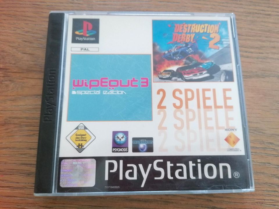 PS1 Wipeout 3 Special Ed. + Destruction Derby2 2in1 in Garbsen