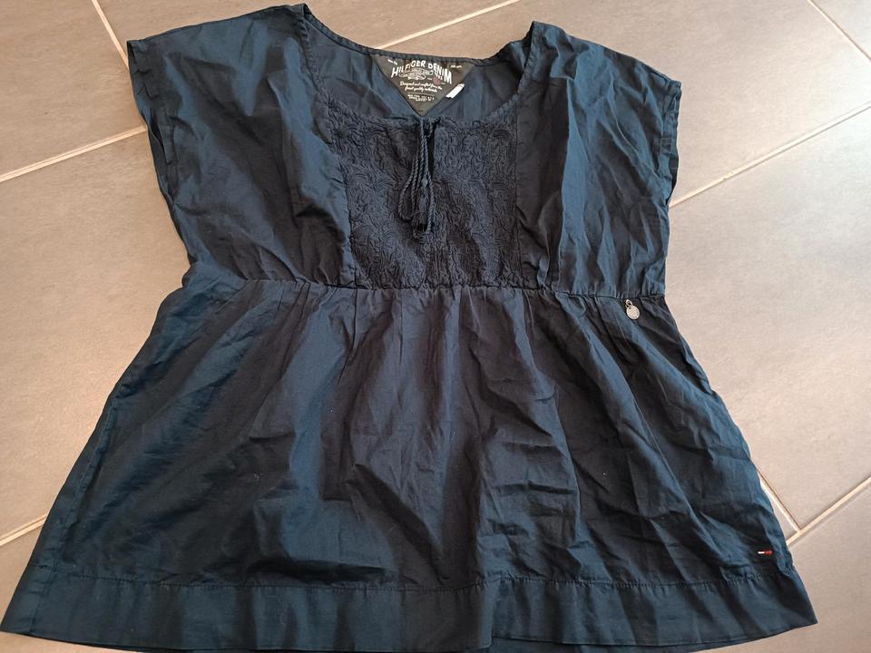 Hilfiger Denim TH Bluse marine xl 42 neuwertig Tunika Shirt in Eisenach