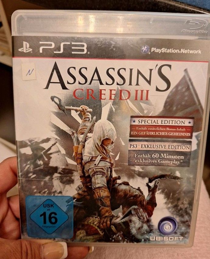 Assassins's Creed 3, PS 3 Spiel, FSK 16, sehr gut erhalten (N) in Berlin