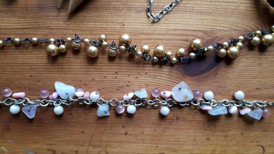 Modeschmuck Halskette Uhr Armband Ohrringe Holz Steine Leder in Leipzig
