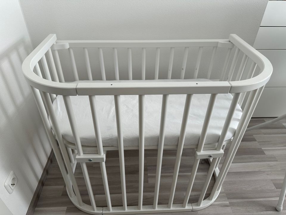 Beistellbett babybay Maxi mit Matratze + Verschlussgitter weiß in Ochtrup