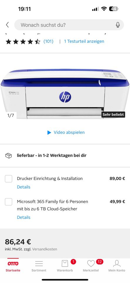 HP DeskJet 3760 All-in-One Multifunktionsdrucker 2xhp304 in Halle