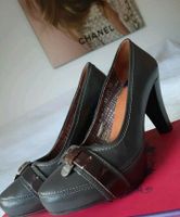 MEXX  Damenschuhe Pumps Leder Schuhe Heels High Heel Gr.38 Grau N Düsseldorf - Eller Vorschau