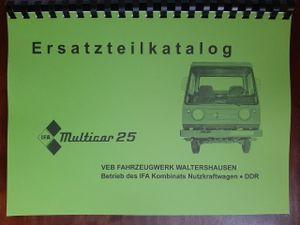 Ersatzteilkatalog Multicar M25