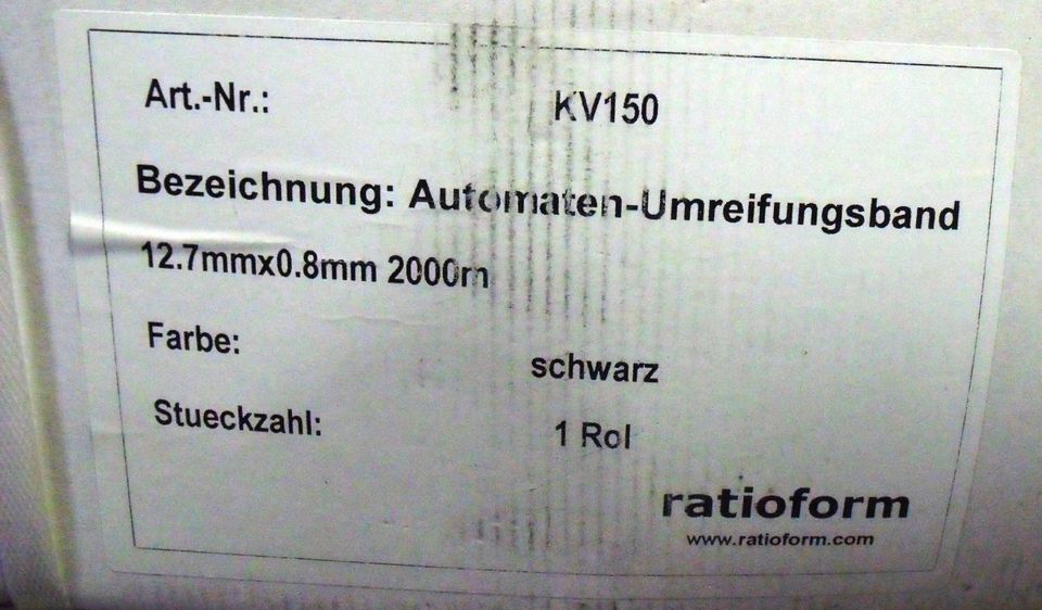 2x Automaten Umreifungsband Ratioform KV150 (49) in Rees