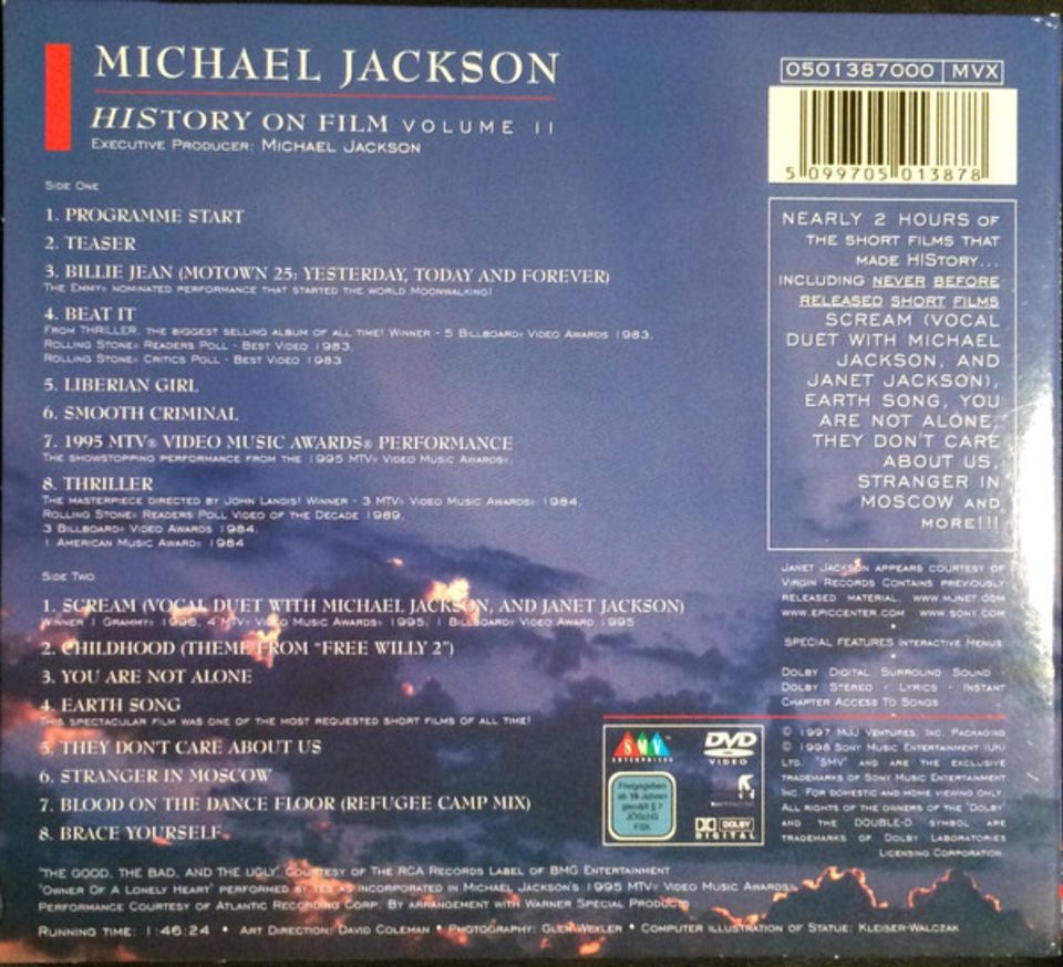 DVD Michael Jackson History On Film Volume II DVD Digipak in Gau-Bischofsheim