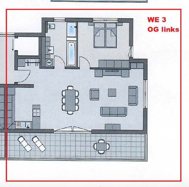 Helle Wohnung mit zwei Zimmern und schöner Dachterrasse in Braunfels