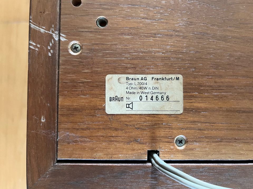 Vintage Braun Steroanlage TC45/4 (Audio 250) mit 2 Boxen in Köln