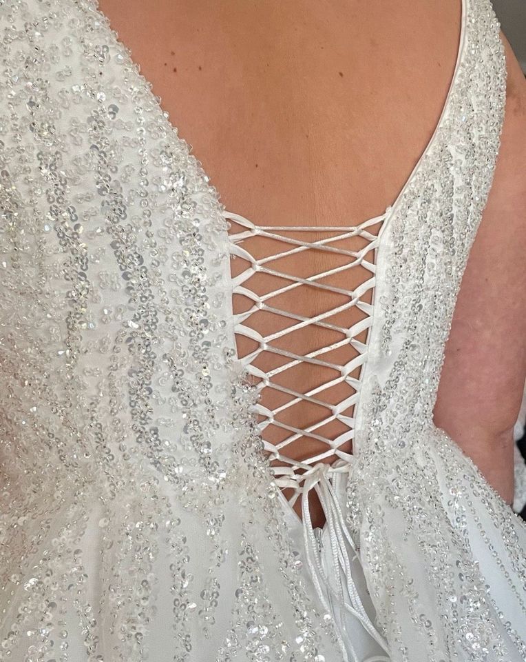 Brautkleid, Hochzeitskleid, Korsage, Tüll, Glitzer in Mülheim (Ruhr)