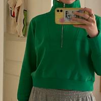 H&M Pullover dunkelgrün Reißverschluss Gr. S Kragen Leipzig - Engelsdorf Vorschau