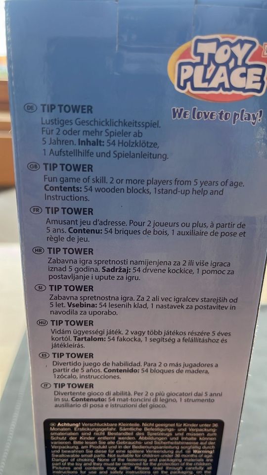 Spiel Tip Tower Geschicklichkeitsspiel Holzspiel Holzturm Familie in Wallersdorf