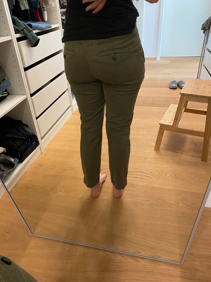 Chino Grün Khaki Zero Neu mit Etikett 36 in Bous