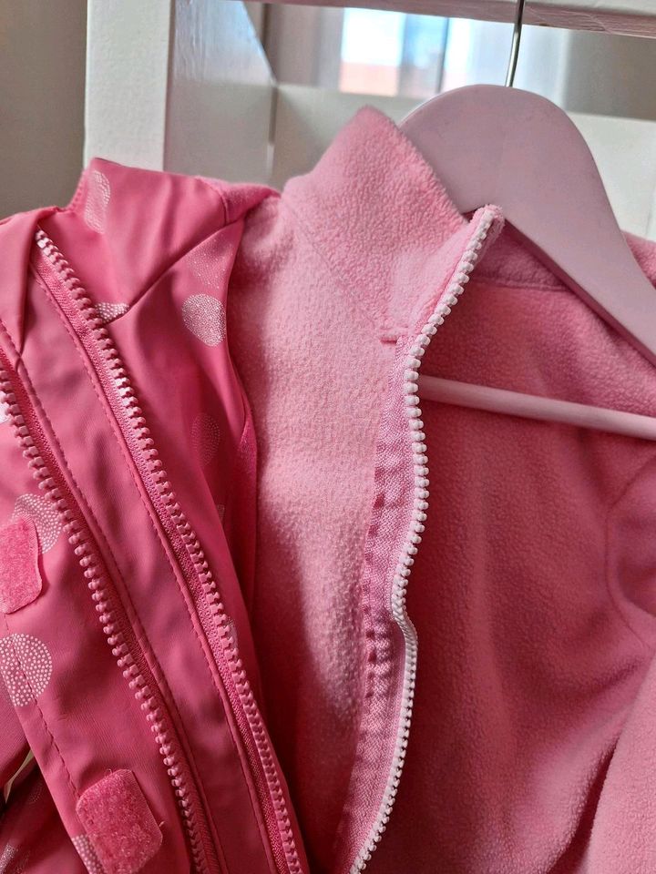 Topomini 98 Jacke 3in1  RegenFleece rosa/pink Sommer/Winter/Über. in Oberaula